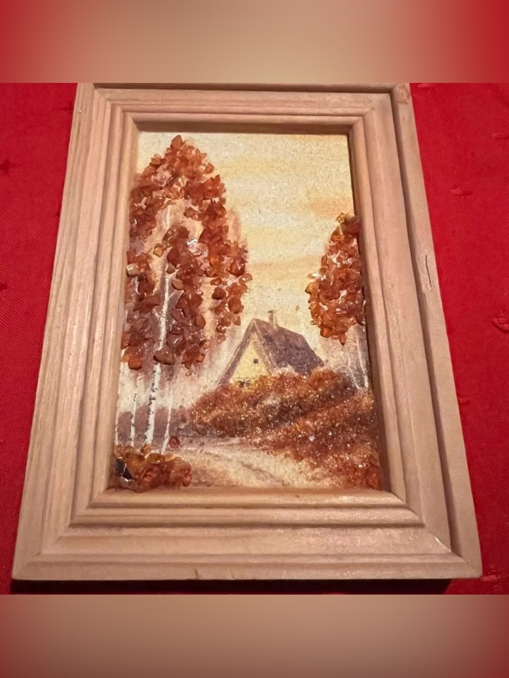 Amber-Tone Autumn Landscape Wall Art by